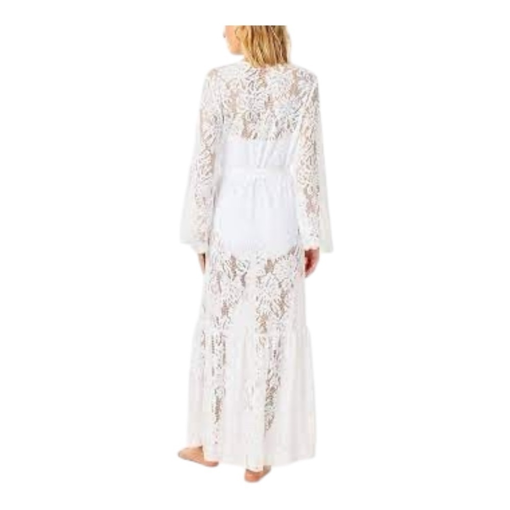 Lilly Pulitzer Adela Maxi Coverup - Resort White Paradise Found Lace - XS - Picture 2 of 6